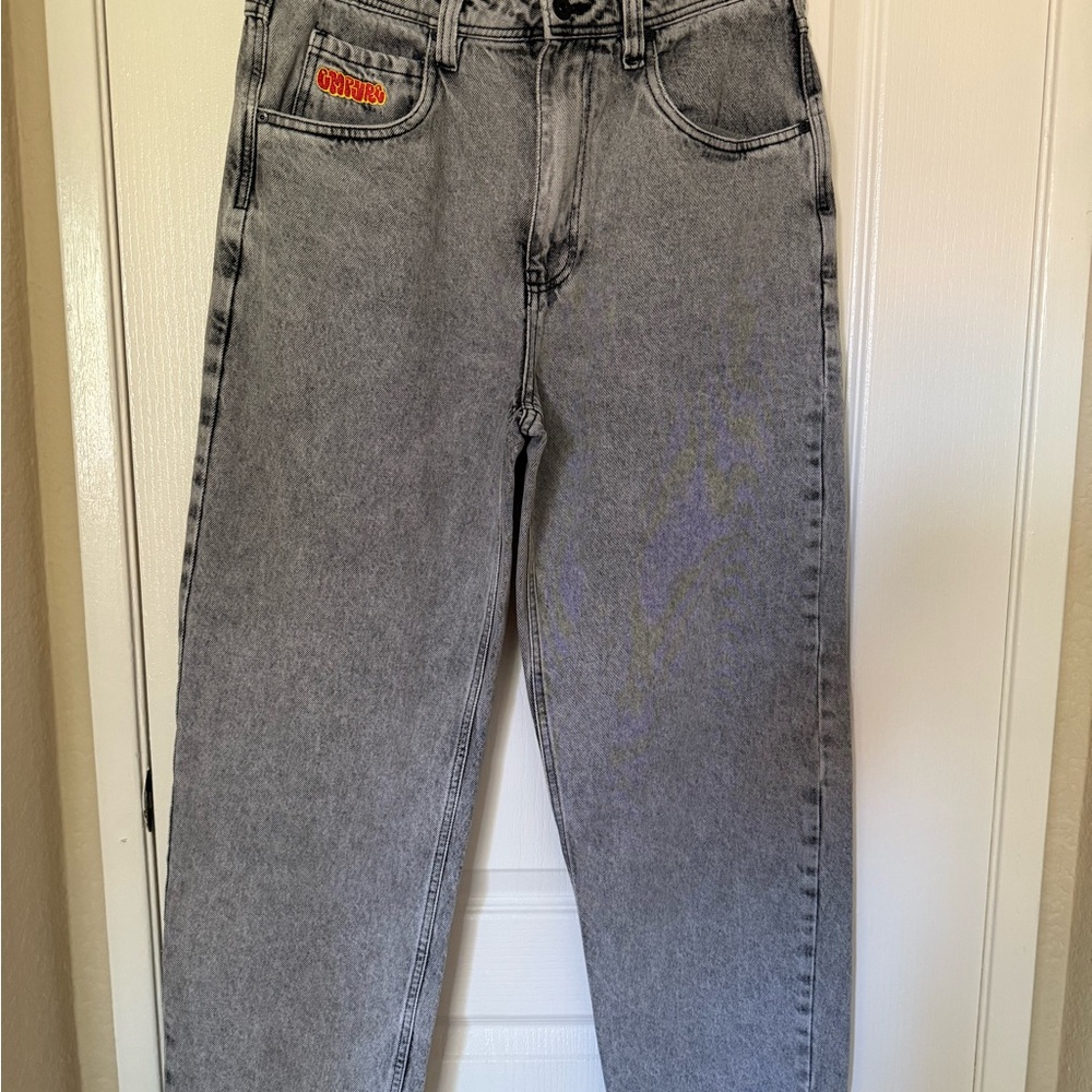 Empyre Loose Fit Scramble Grey Skate Jeans. Grey/32